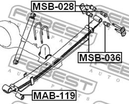 FEBEST AUTO PARTS MSB028 - CASQUILLO DEL RESORTE POSTERIOR